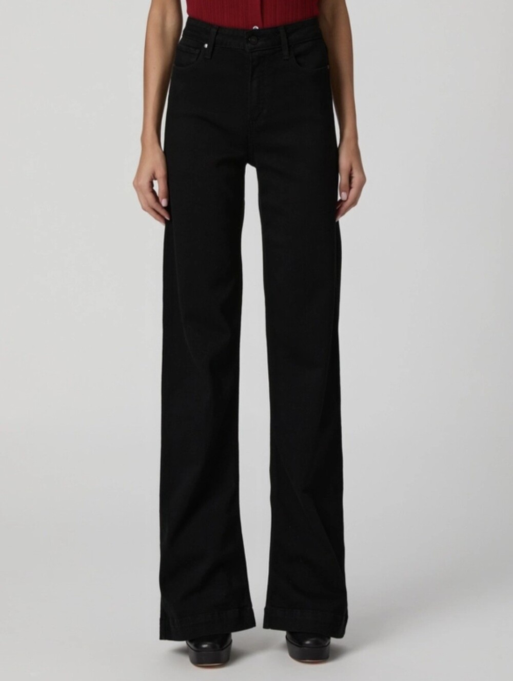 PAIGE Leenah Wide Leg Black Jeans Size 27